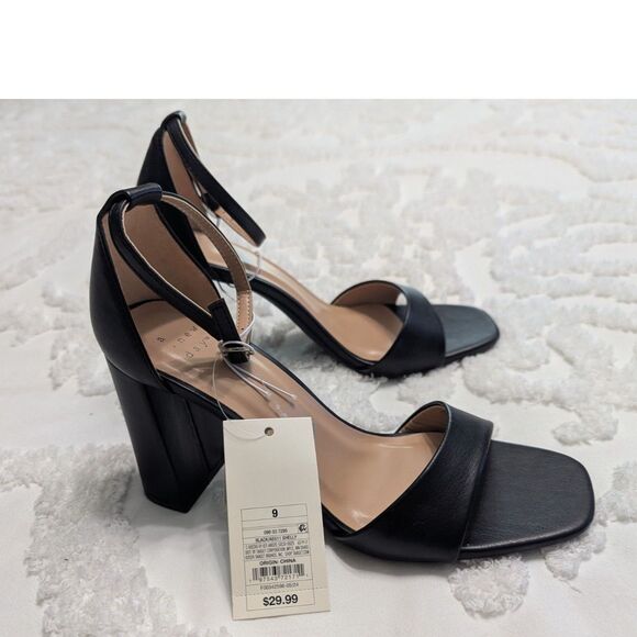 👠 A New Day Shelly Confort Heels Black Size 9 Memory Foam NWT - Picture 2 of 7